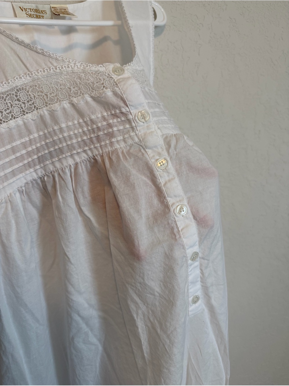 •VICTORIAS SECRET• Cottage Core Gold Label Cotton MooMoo MuMu Medium Nightgown - Picture 5 of 7